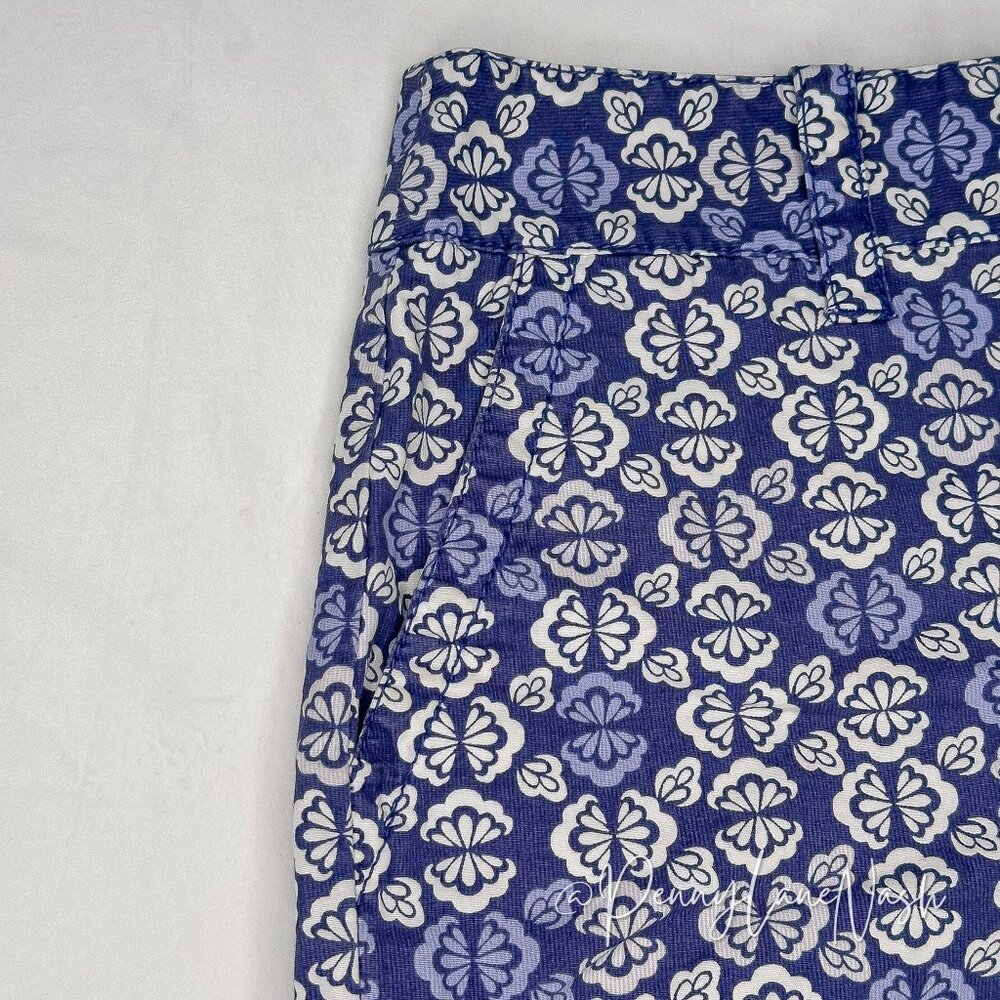 Ann Taylor Loft Patterned Shorts Blue/White - Picture 3 of 10